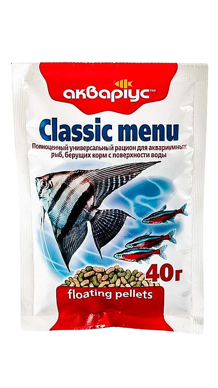Акваріус 40г Класик-меню для крупної риби