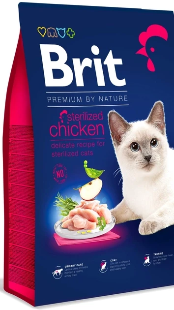 Brit Premium by Nature Cat Sterilized (8) (д/стерилізованих котів з куркою)