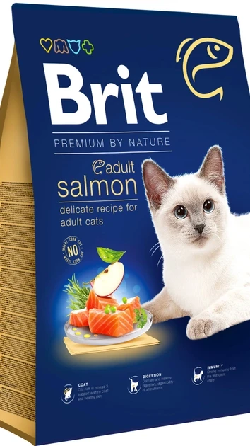 Brit Premium Cat Adult Salmon (8) (для дорослих з лососем)