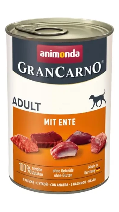 Корм GranCarno Adult with Duck консервований для собак  качкою 400г