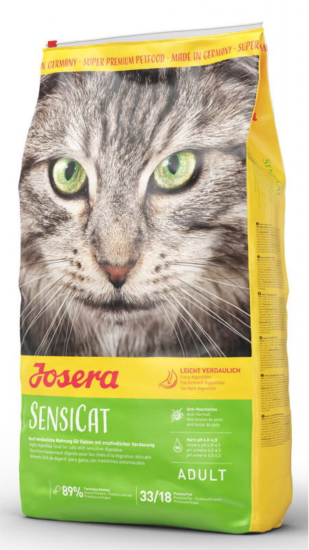 Josera SensiCat (10), Сухий корм з качкою, для котів з чутливою травною системою.