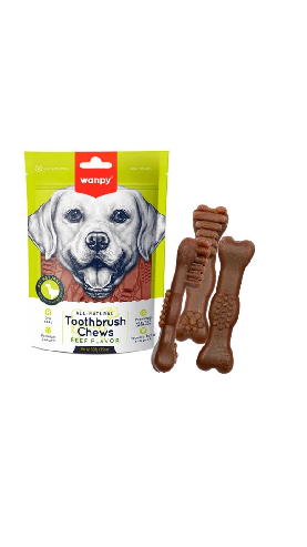 Wanpy Зубна щітка жувільні ласощі для собак з яловичина 100г