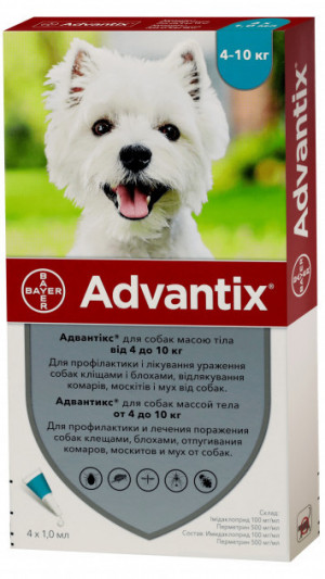 Advantix  для собак 4-10 кг