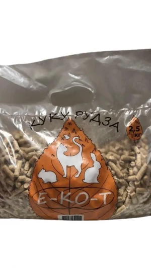 Е-КО-Т КУКРУДЗА 2.5кг гігієнічний наповнювач