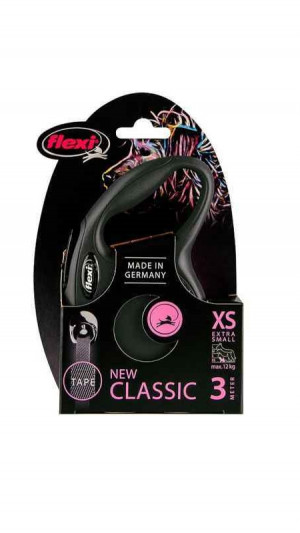 Рулетка Flexi NEW CLASSIC XS 3m/12kg (стрічка) червона