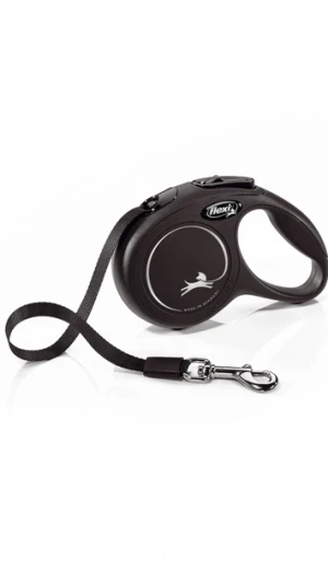 Рулетка Flexi NEW CLASSIC XS 3m/12kg (стрічка) чорна