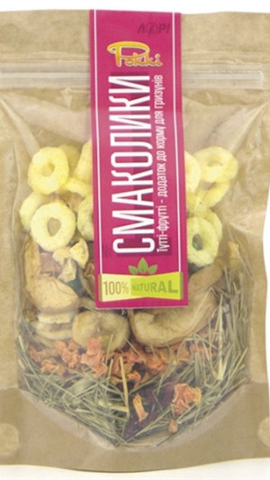 Смаколики Тутті-Фрутті №1 - додаток для корму для гризунів 80г